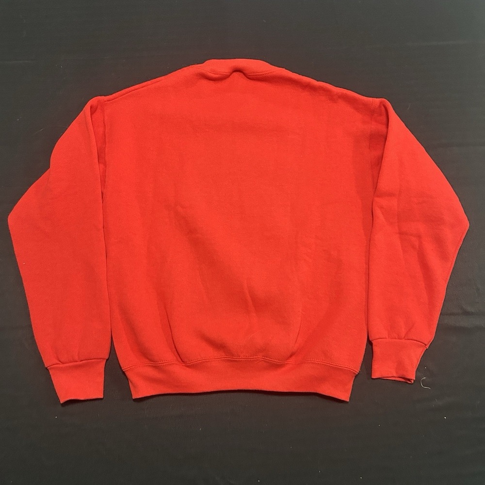 Vintage Fruit Of The Loom Crew Neck Sweatshirt Men's Medium Santa Fe Red USA - Picture 6 of 7